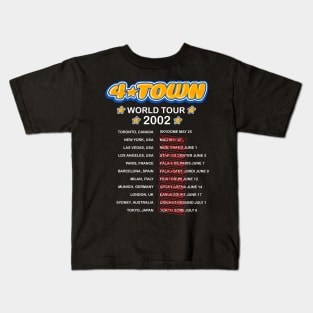 4Town world tour dates 2002 concert tee Kids T-Shirt